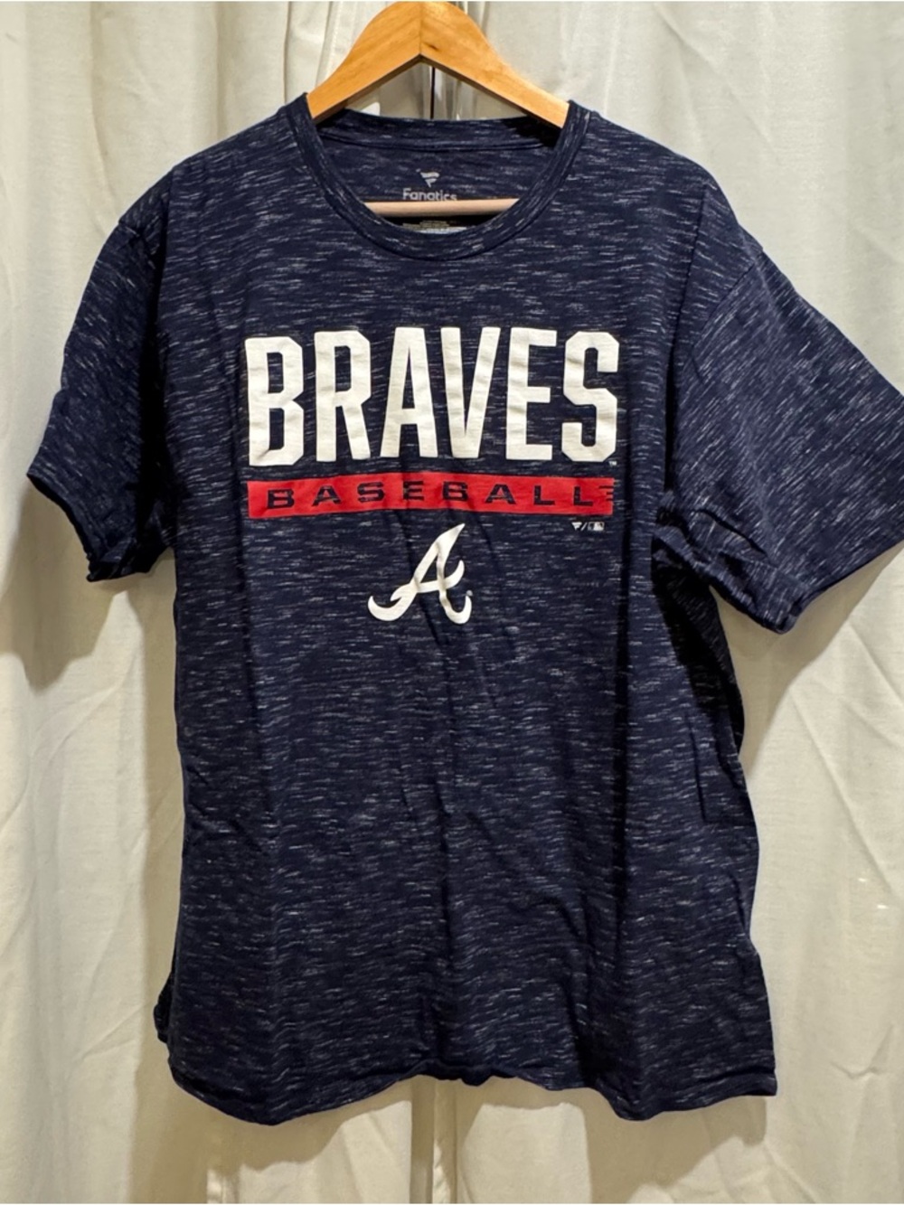 Fanatics Navy Braves Baseball Short Sleeve Tee
